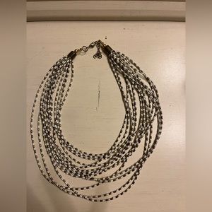 White and Gold Layered Necklace.